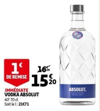 Auchan Vodka absolut 70cl aanbieding