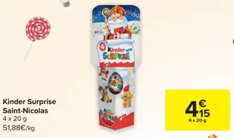 Carrefour Market Kinder Surprise Saint-Nicolas aanbieding