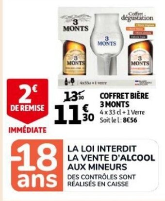 Auchan Coffret biere 3 monts aanbieding