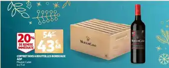 Mouton Cadet Coffret Bois 6 Bouteilles Bordeaux AOP 6 x 75 cl
