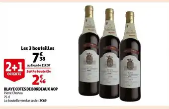 Auchan Pierre Chanau Blaye Cotes De Bordeaux AOP 75 cl aanbieding
