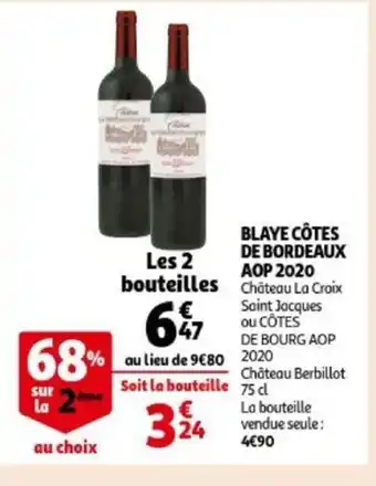 Blaye Cotes De Bordeaux AOP 2020 75 cl