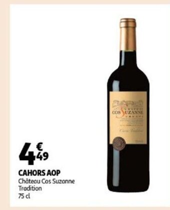Auchan Chateau Cos Suzanne Cahors AOP Tradition 75 cl aanbieding
