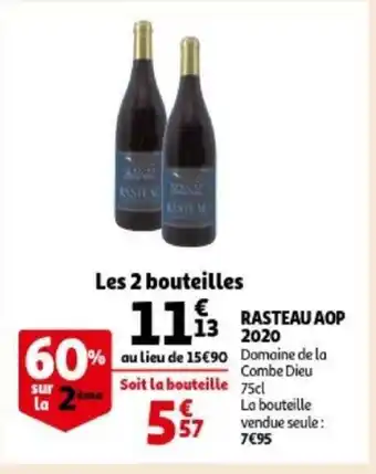 Auchan Rasteau AOP 2020 Domaine de la Combe Dieu 75 cl aanbieding