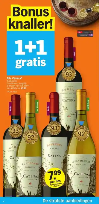 Albert Heijn Alle Catena Zuid-Afrika 2 flessen van 0,75 liter aanbieding