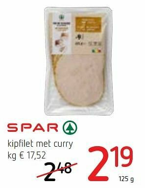 Spar Colruyt Kipfilet met curry aanbieding