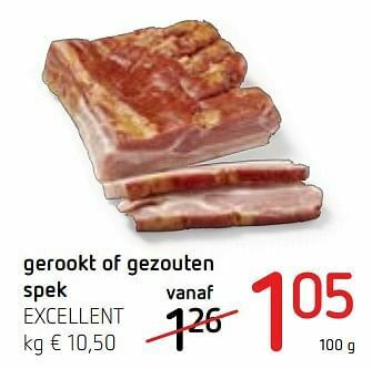 Spar Colruyt Gerookt of gezouten spek excellent aanbieding