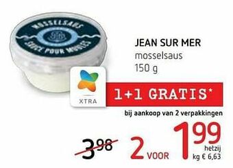 Spar Colruyt Jean sur mer mosselsaus aanbieding