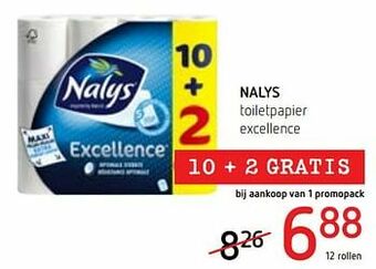 Spar Colruyt Nalys toiletpapier excellence aanbieding