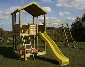 Dreamland Fox play schommel Sacramento Monkey Bar met gele glijbaan aanbieding