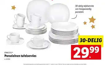 Lidl Ernesto Porseleinen tafelservies 30-delig aanbieding