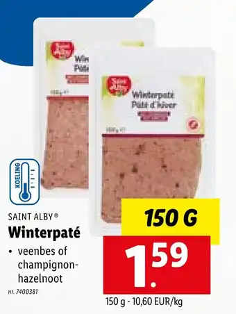 Lidl Saint Alby Winterpate 150g aanbieding