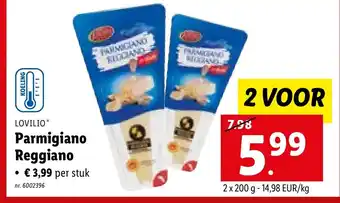 Lidl Lovilio Parmigiano Reggiano 2 x 200g aanbieding