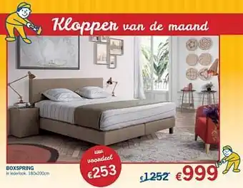 Boxspring in lederlook