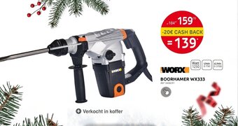 Brico Worx Boorhamer WX333 aanbieding