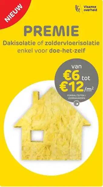 Premie Dakisolatie of zoldervloerisolatie enkel voor doe-het-zelf