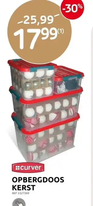 Brico Curver Opbergdoos Kerst aanbieding