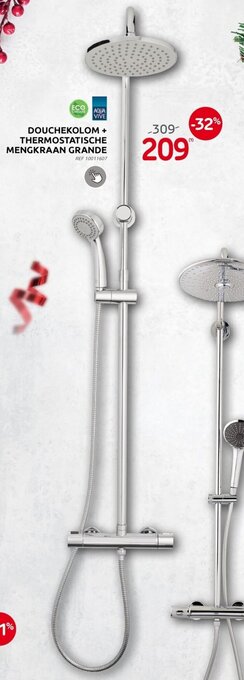 Brico Douchekolom+Thermostatische Mengkraan Grande aanbieding