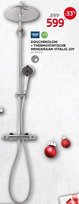 Brico Douchekolom + Thermostatische Mengkraan Vitalio Joy aanbieding