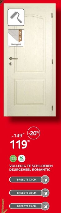 Brico Volledig TE Schilderen Deurgeheel Romantic aanbieding