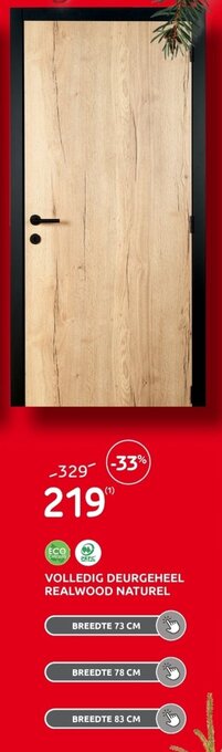 Brico Volledig Deurgeheel Realwood Naturel aanbieding