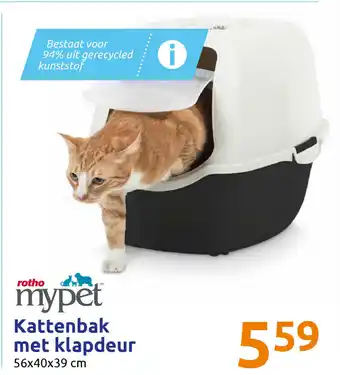 Kattenbak met klapdeur