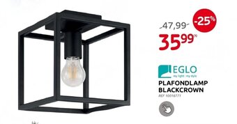 Brico Eglo Plafondlamp Blackcrown aanbieding