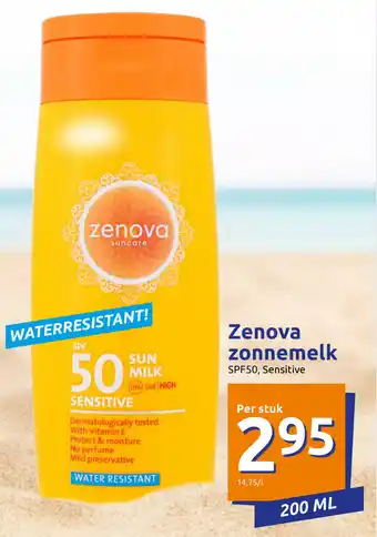 Action Zenova zonnemelk aanbieding