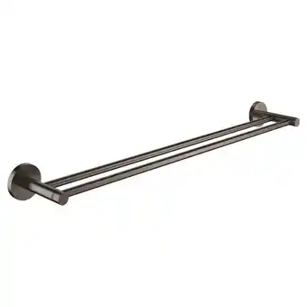 Sawiday Grohe essentials handdoekhouder dubbel 60cm brushed hard graphite aanbieding