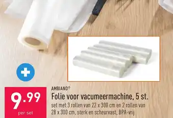ALDI Ambiano Folie Voor Vacumeermachine 5st aanbieding