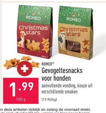 ALDI Romeo Gevogeltesnacks voor Honden 100g aanbieding