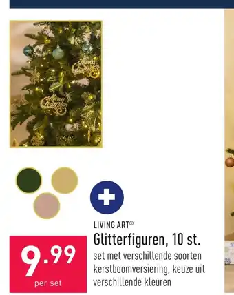 ALDI Living Art Glitterfiguren 10st aanbieding