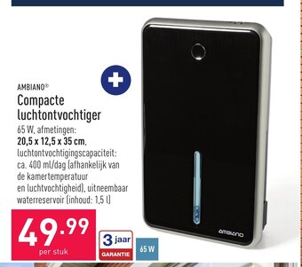 ALDI Ambiano Compacte Luchtontvochtiger aanbieding