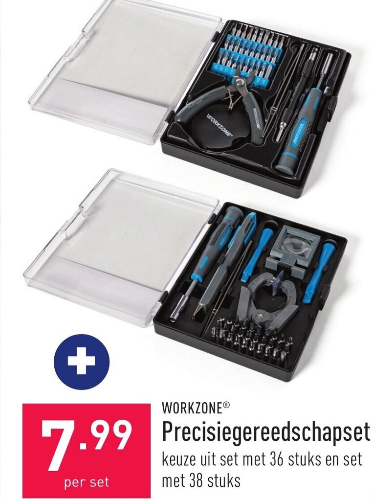 Work Zone Precisiegereedschapset promotie bij ALDI