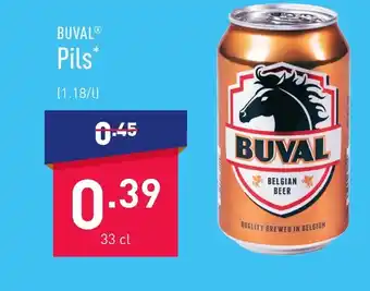ALDI Buval Pils 33cl aanbieding