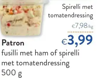 OKay Patron Spirelli met tomatendressing 500g aanbieding