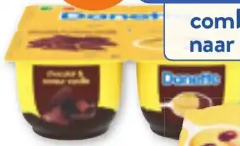 OKay Danone Chocolade & vanillesmaak 4x125g aanbieding