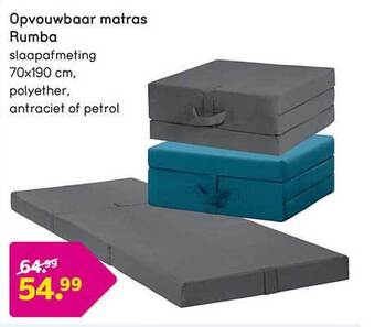 Leen Bakker Opvouwbaar matras rumba aanbieding