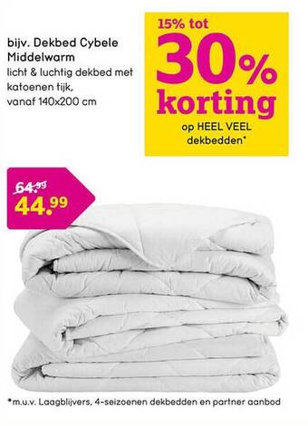 Leen Bakker Dekbed cybele middelwarm aanbieding