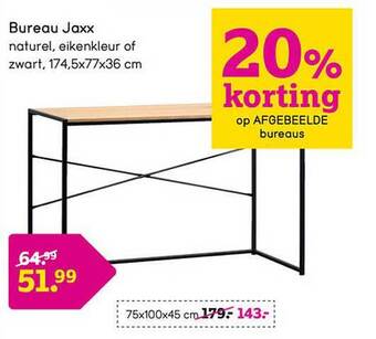 Leen Bakker Bureau jaxx aanbieding