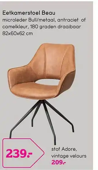 Leen Bakker Eetkamerstoel beau aanbieding