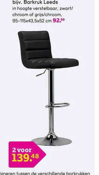 Leen Bakker Barkruk leeds aanbieding