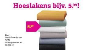 Leen Bakker Hoeslaken jersey netto aanbieding