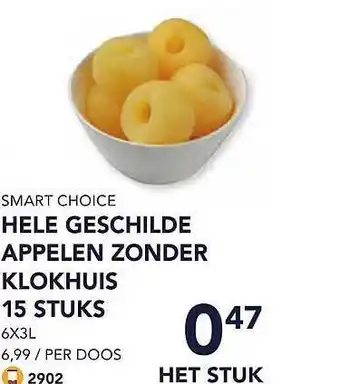Smart choice hele geschilde appelen zonder klokhuis