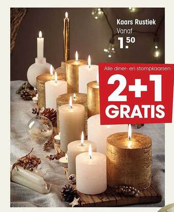 Kwantum Kaars rustiek aanbieding