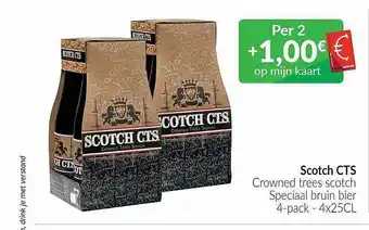 Intermarché Scotch sts crowned trees scotch speciaal bruin bier 4-pack aanbieding