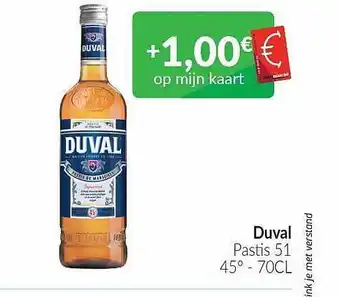 Duval pastis 51 45°