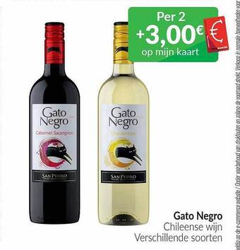 Intermarché Gato negro chileense wijn aanbieding