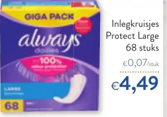 Always Inlegkruisjes Protect Large 68 stuks