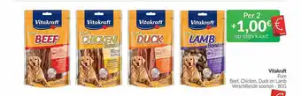 Intermarché Vitakraft pure beef, chicken, duck en lamb aanbieding